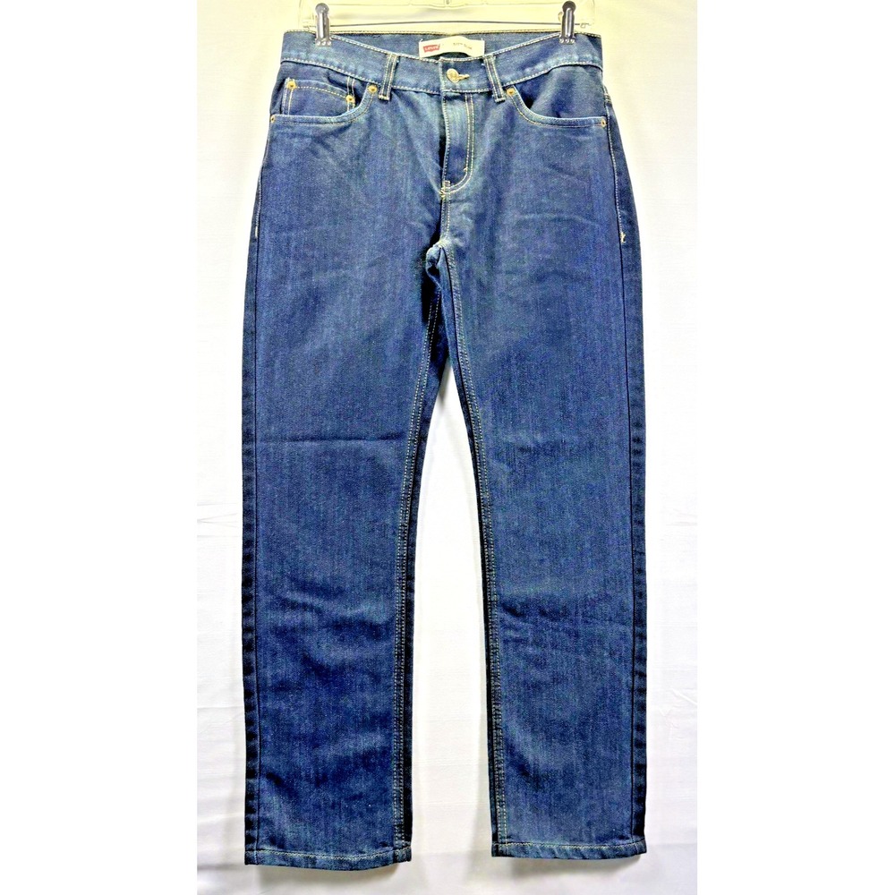 Levi's 511 Slim Jeans Blue Denim Straight Leg Stretch Dark Wash 18Reg 29x29